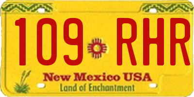 NM license plate 109RHR