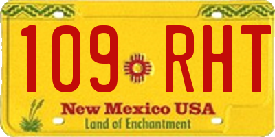 NM license plate 109RHT