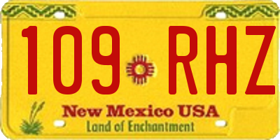 NM license plate 109RHZ