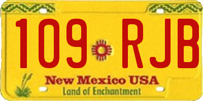 NM license plate 109RJB