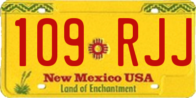 NM license plate 109RJJ