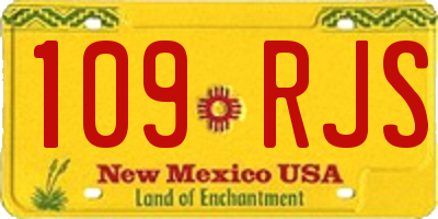 NM license plate 109RJS