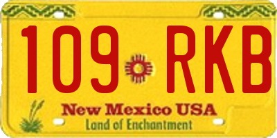 NM license plate 109RKB