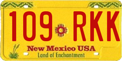 NM license plate 109RKK