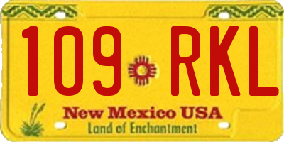 NM license plate 109RKL