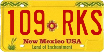 NM license plate 109RKS
