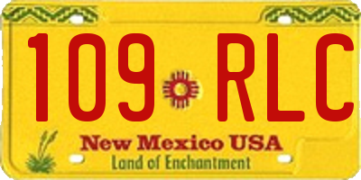 NM license plate 109RLC