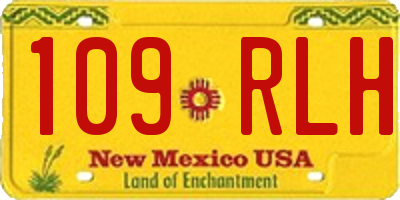 NM license plate 109RLH