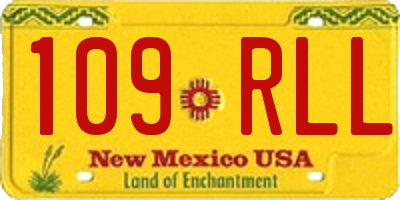 NM license plate 109RLL
