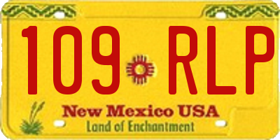 NM license plate 109RLP