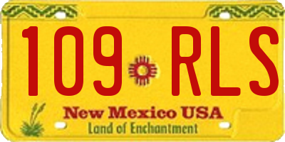 NM license plate 109RLS