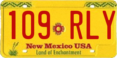 NM license plate 109RLY