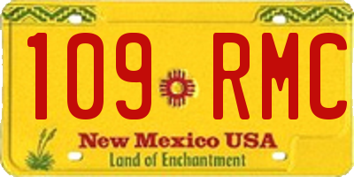 NM license plate 109RMC