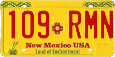 NM license plate 109RMN