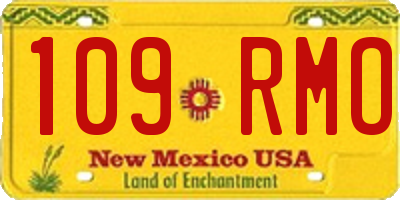 NM license plate 109RMO