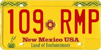 NM license plate 109RMP