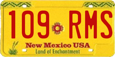 NM license plate 109RMS