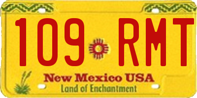 NM license plate 109RMT