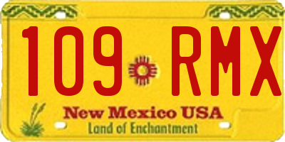 NM license plate 109RMX
