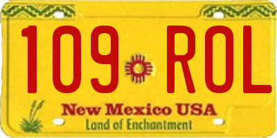 NM license plate 109ROL