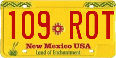 NM license plate 109ROT