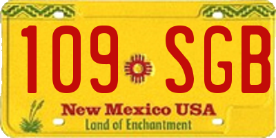 NM license plate 109SGB