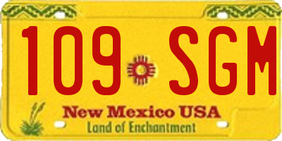NM license plate 109SGM
