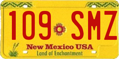 NM license plate 109SMZ