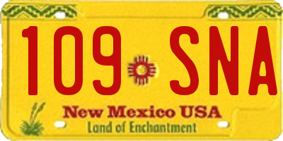NM license plate 109SNA