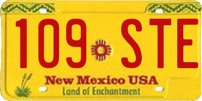 NM license plate 109STE