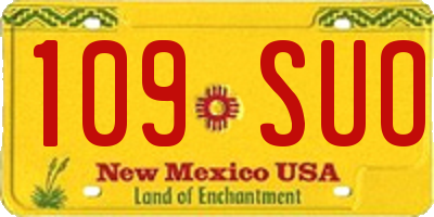 NM license plate 109SUO