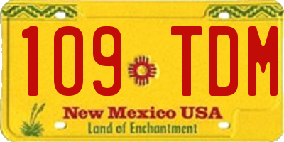 NM license plate 109TDM