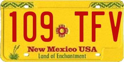 NM license plate 109TFV