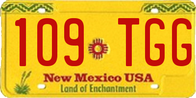 NM license plate 109TGG