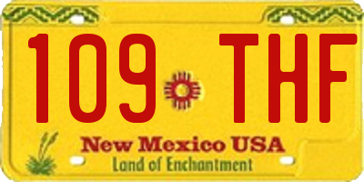 NM license plate 109THF