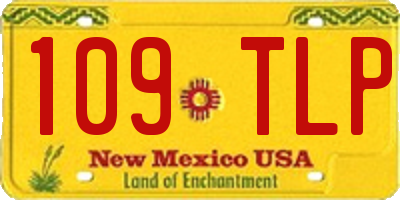 NM license plate 109TLP