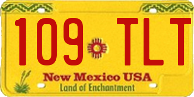 NM license plate 109TLT