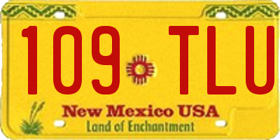 NM license plate 109TLU