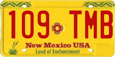 NM license plate 109TMB