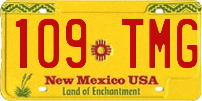 NM license plate 109TMG