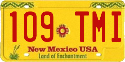NM license plate 109TMI