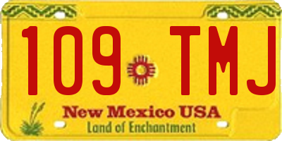 NM license plate 109TMJ