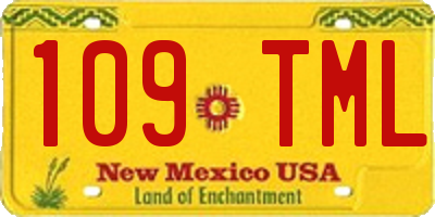 NM license plate 109TML