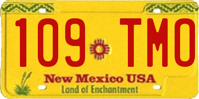 NM license plate 109TMO