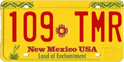 NM license plate 109TMR