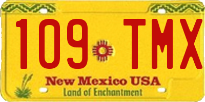 NM license plate 109TMX