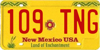 NM license plate 109TNG
