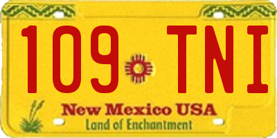 NM license plate 109TNI