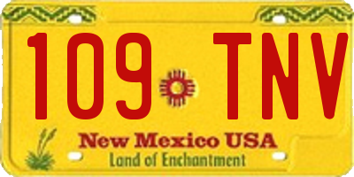 NM license plate 109TNV