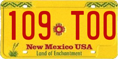 NM license plate 109TOO